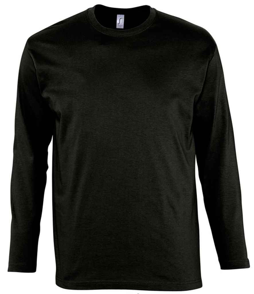 SOL'S Monarch Long Sleeve T-Shirt Deep Black