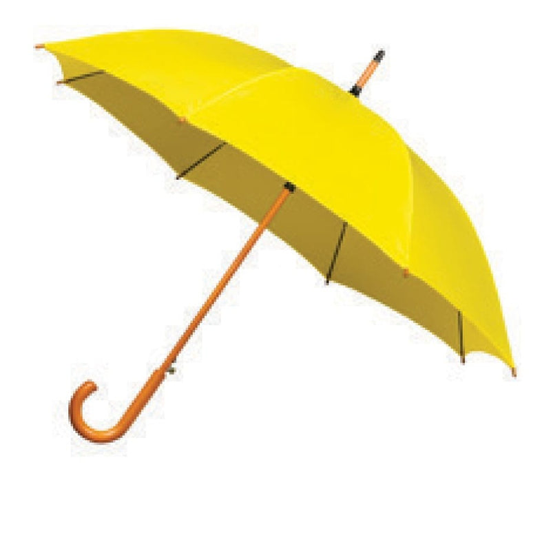 Classic Automatic Walking Umbrella with Wooden Crook Handle - 1050mm