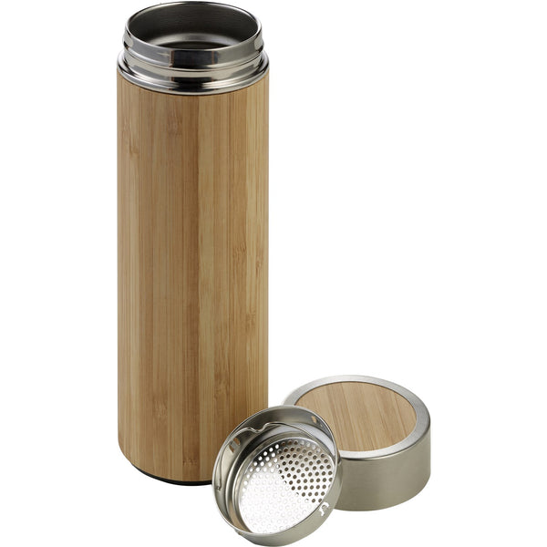 Branded Allensgreen Bamboo bottle with tea infuser (420 ml)