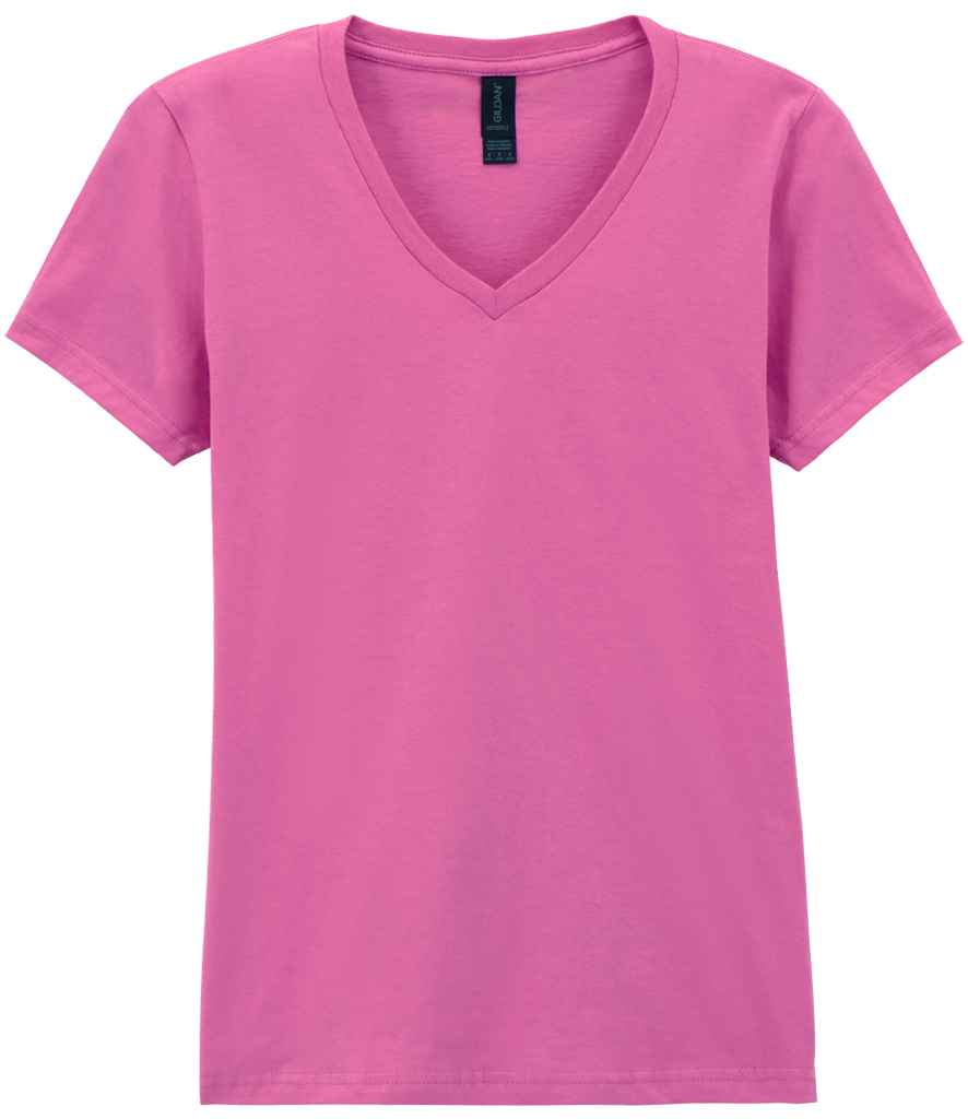 Gildan Ladies SoftStyle® V Neck T-Shirt Azalea