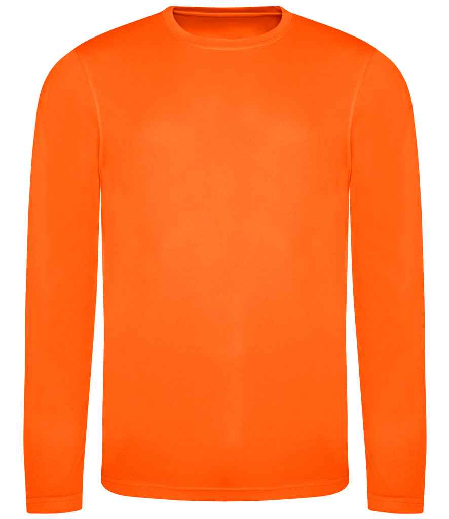 AWDis Cool Long Sleeve Wicking T-Shirt Electric Orange