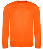 AWDis Cool Long Sleeve Wicking T-Shirt Electric Orange