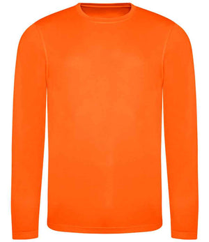 AWDis Cool Long Sleeve Wicking T-Shirt Electric Orange