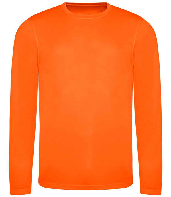AWDis Cool Long Sleeve Wicking T-Shirt Electric Orange