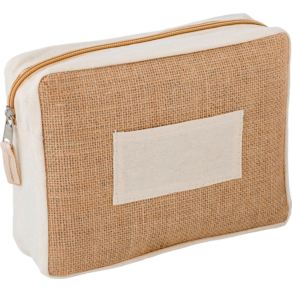 Branded Brownmuir Jute toiletry bag