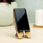 Curved Sided Bamboo Phone Stand