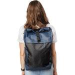 The Yani - RPET polyester roll-top backpack.