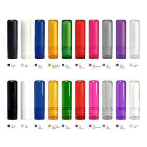 Lip Balm Stick White Frosted Container & Cap, 4.6g