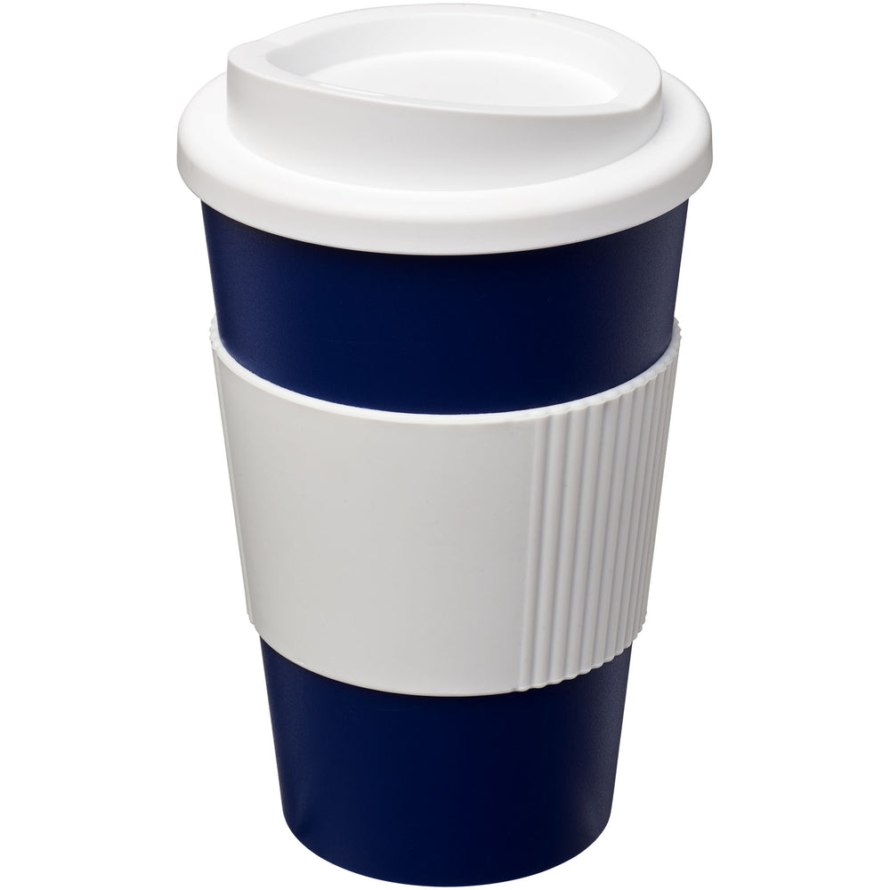 Branded Americano® 350 ml insulated tumbler with grip