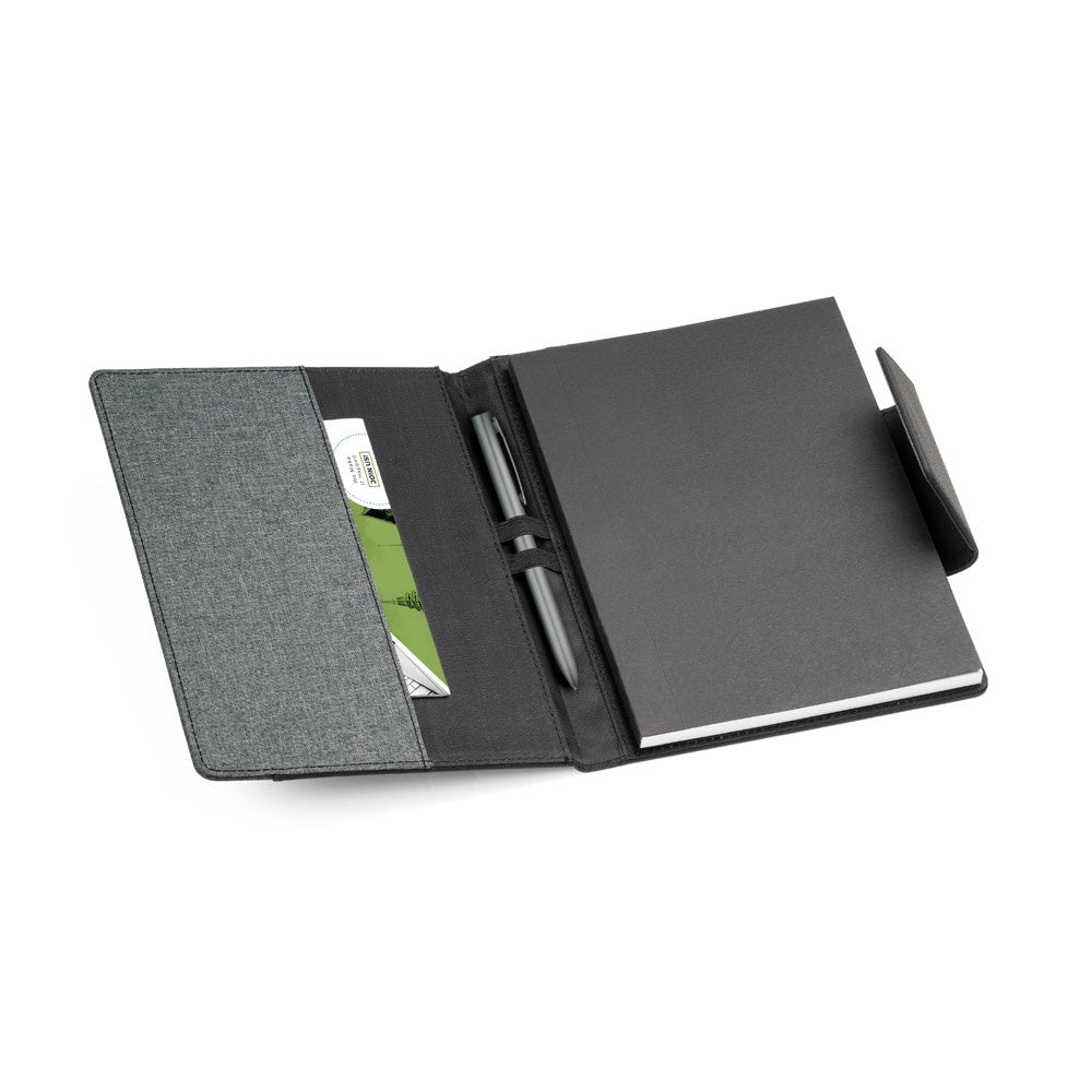RUSSEL. PU and polyester fabric cover with A5 notebook