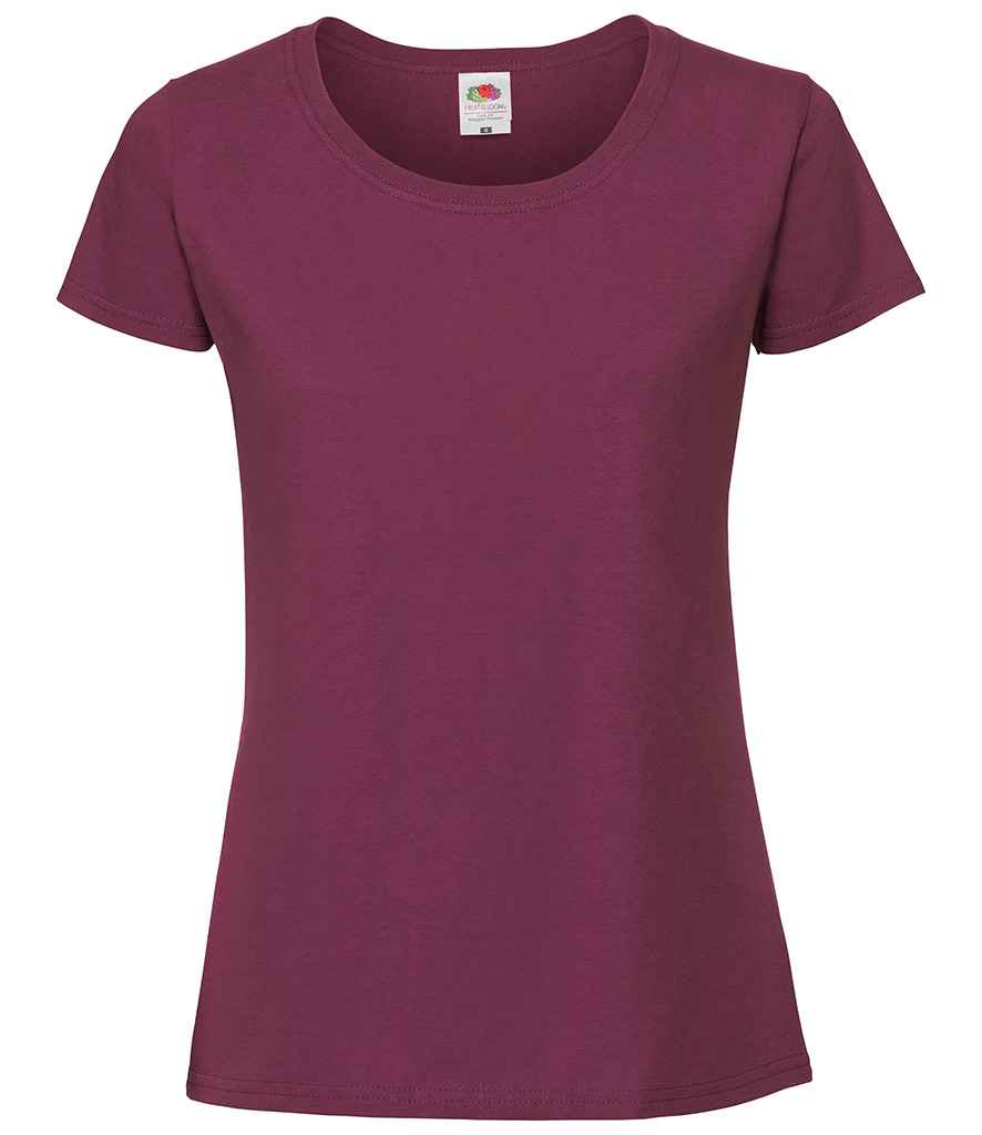 Fruit of the Loom Ladies Iconic 195 T-Shirt Burgundy