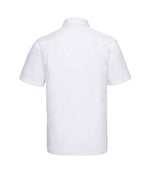 Russell Collection Short Sleeve Easy Care Poplin Shirt White