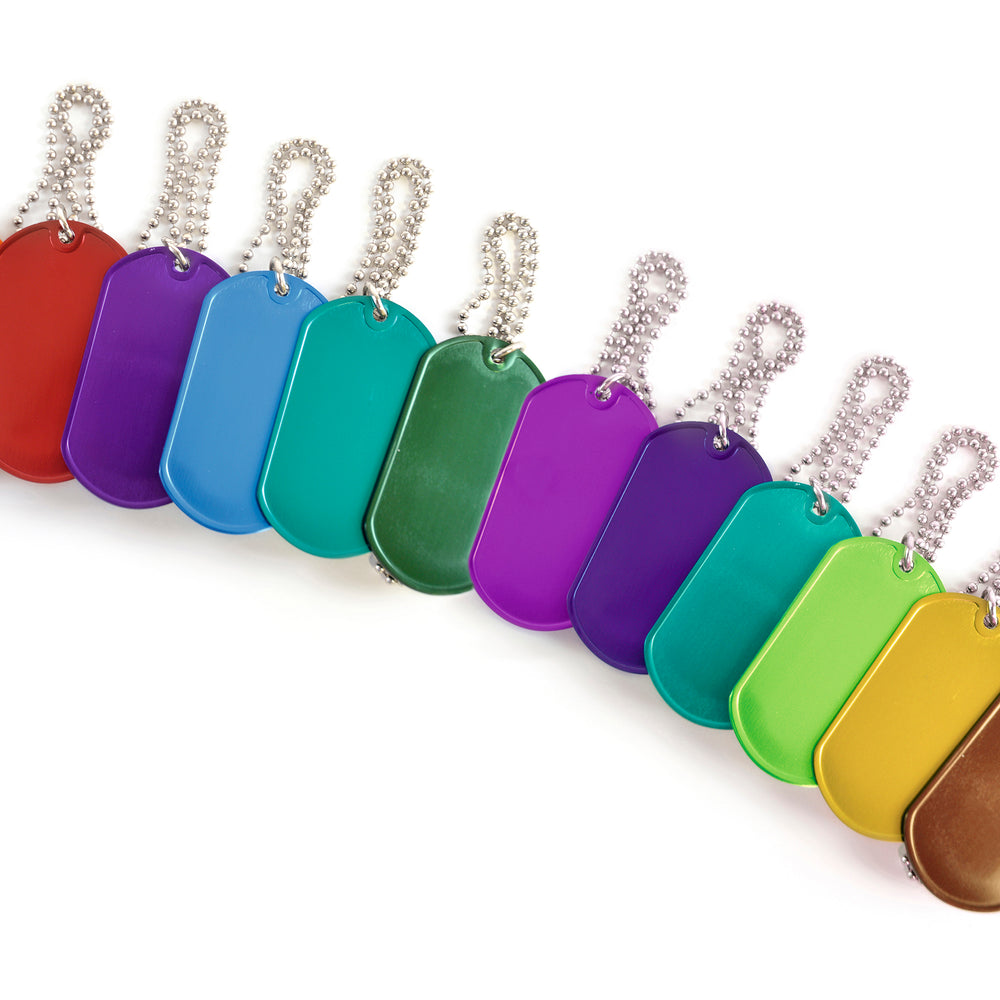 Metal Dog Tag on Ball Chain