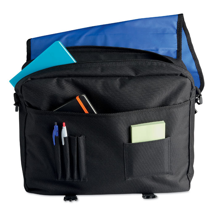 600D polyester document bag with Pockets