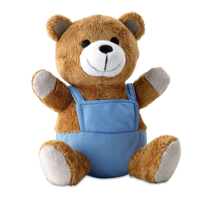 Branded Bear plush w/ advertising pants