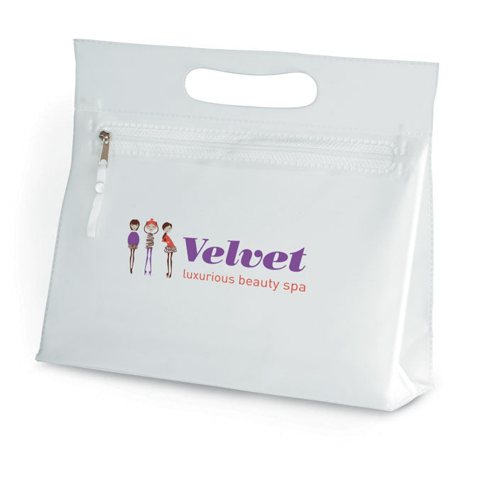 Transparent cosmetic pouch