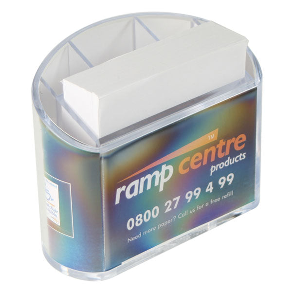 Vision Pen Pot with Plain Note Paper. Good Branding Area