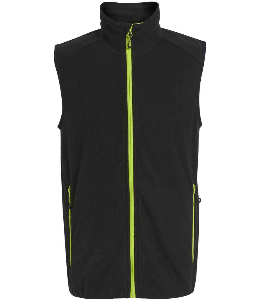 Regatta Navigate Fleece Bodywarmer Black/Lime Green