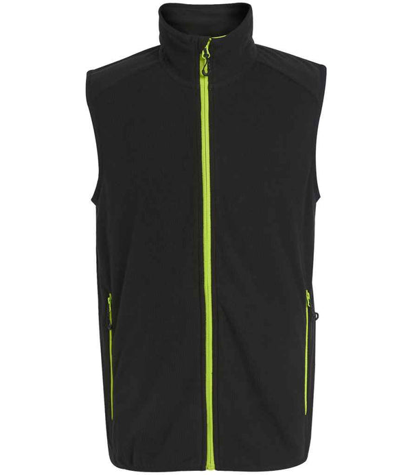 Regatta Navigate Fleece Bodywarmer Black/Lime Green