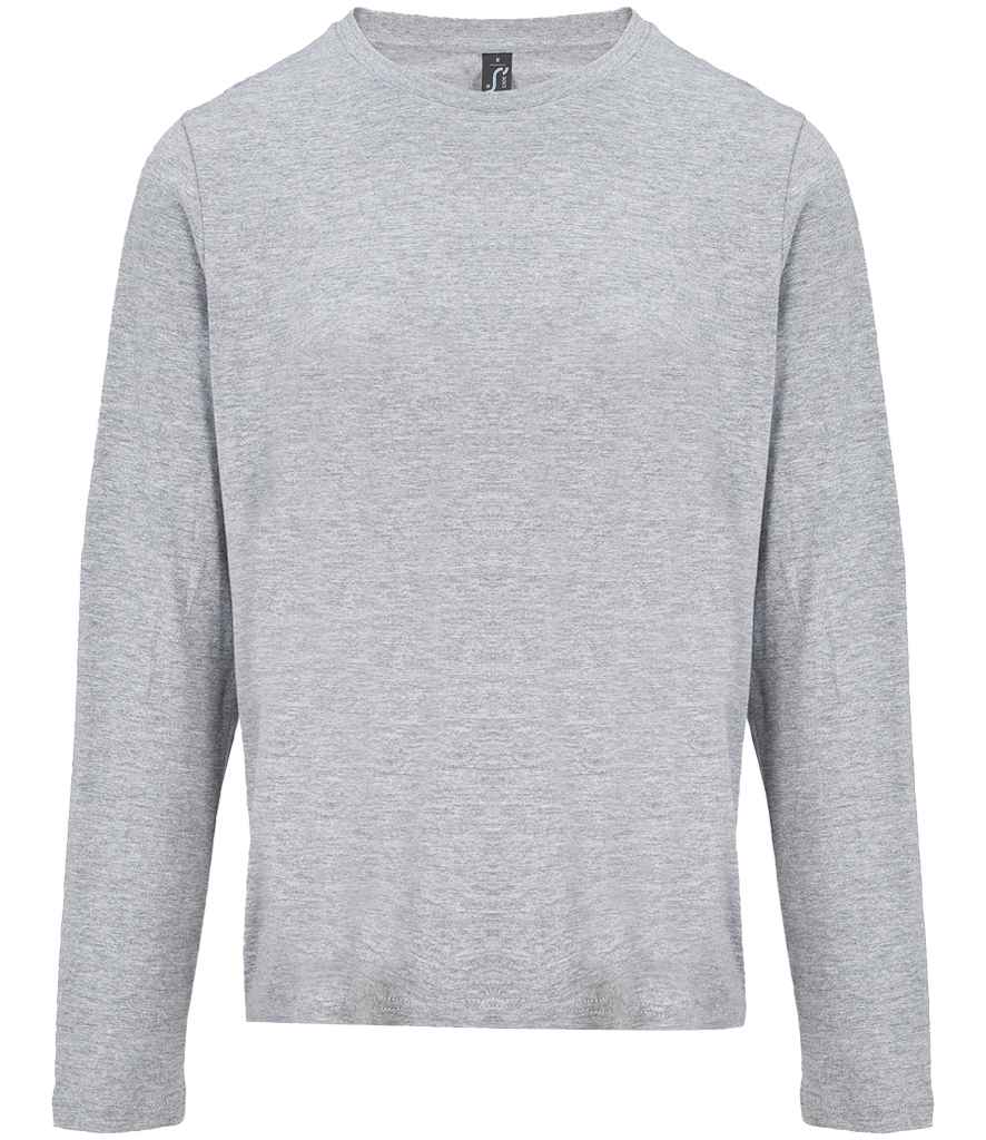 SOL'S Ladies Monarch Long Sleeve T-Shirt Grey Marl