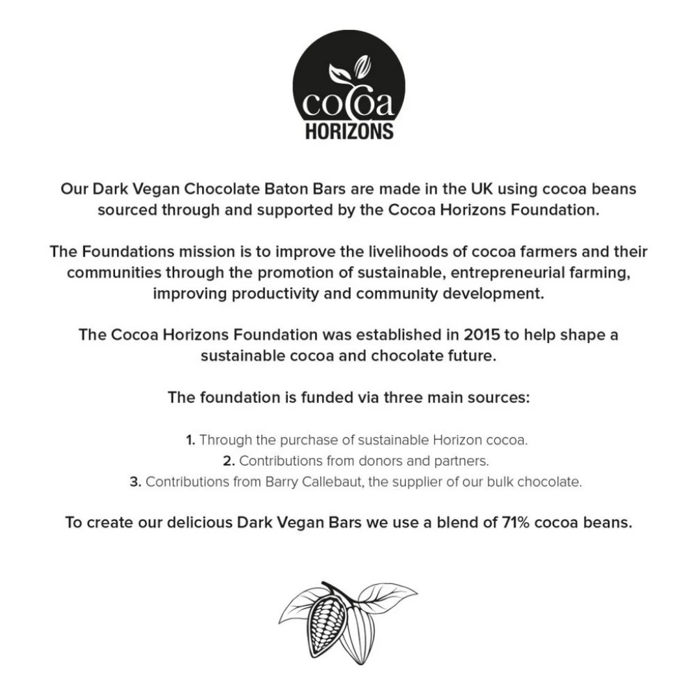 Eco Range, Eco 3 Baton Bar Box, Vegan Dark Chocolate, 70% Cocoa Bespoke