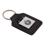Branded Leather Effect Keyring (Full Colour Print)