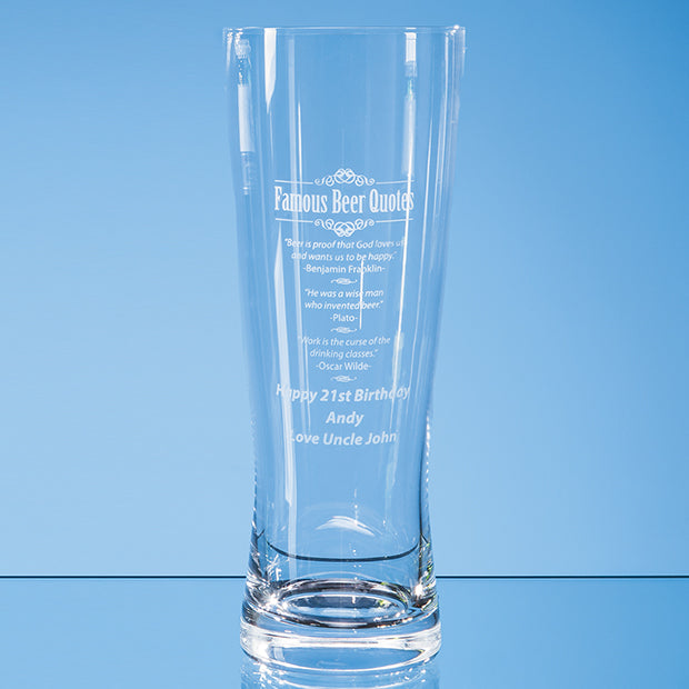 0.7ltr Large Handmade Beer Glass*
