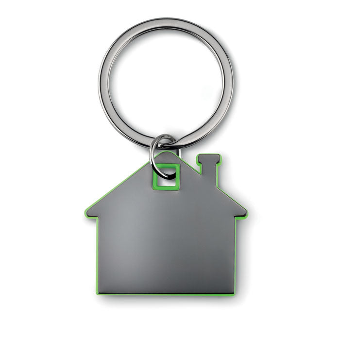 House shape plastic key ring