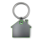 House shape plastic key ring