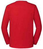 Fruit Loom Iconic 195 Long Sleeve T-Shirt Red