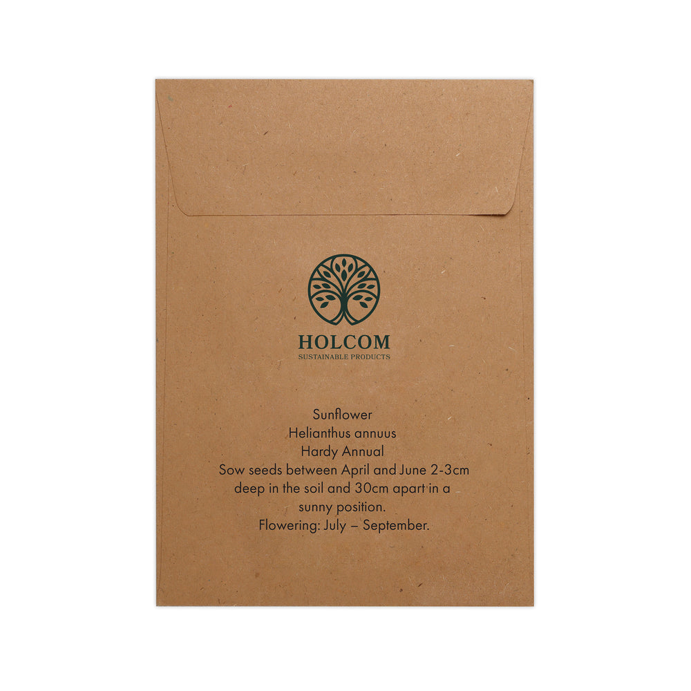 Seed Pack in Kraft Paper Envelope Sunflower
