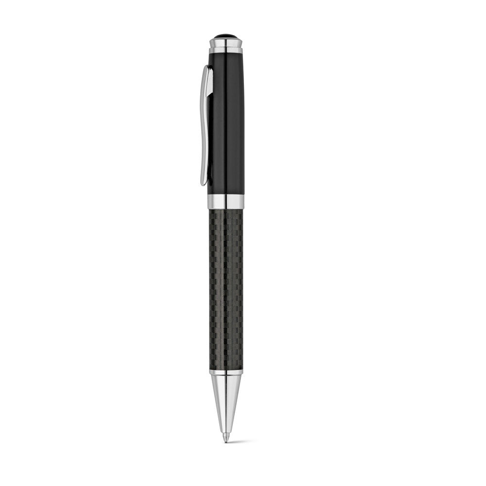 Chess Carbon Fibre Rollerball and Ball Pen Set Black