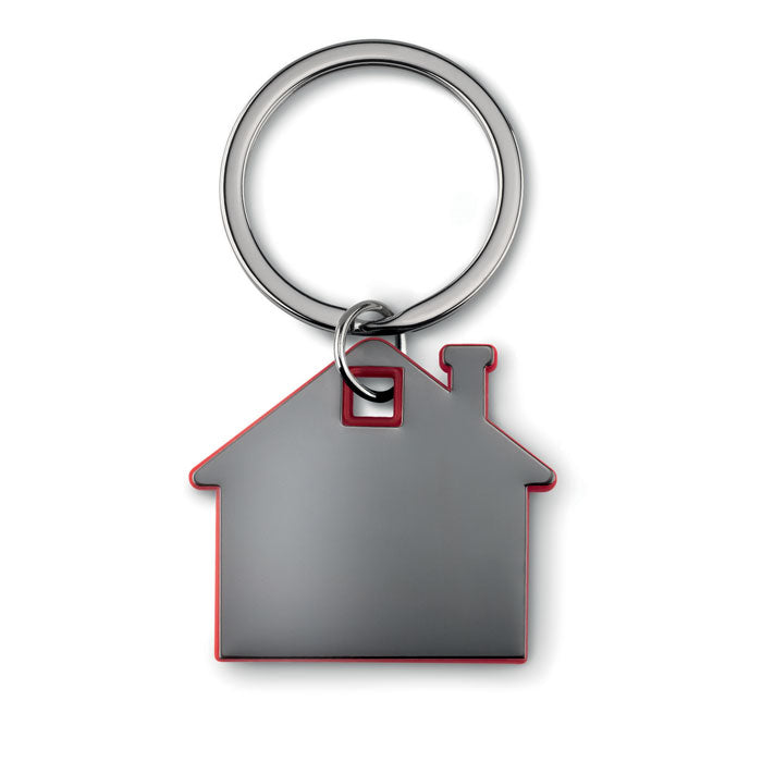 House shape plastic key ring