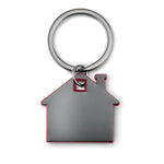 House shape plastic key ring