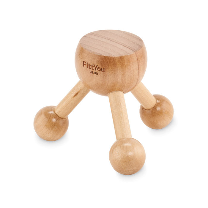 Branded Hand held massager in wood