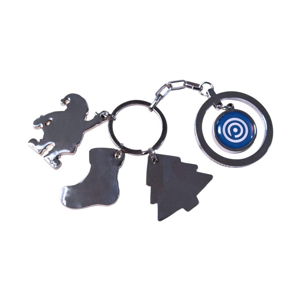 Christmas Charm Keyring with Outer Ring (UK Stock)