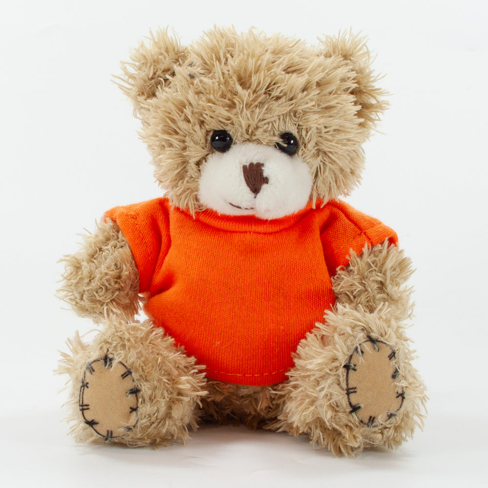 Coloured T-Shirt Bear II 12cm Paw Bear, Mocha