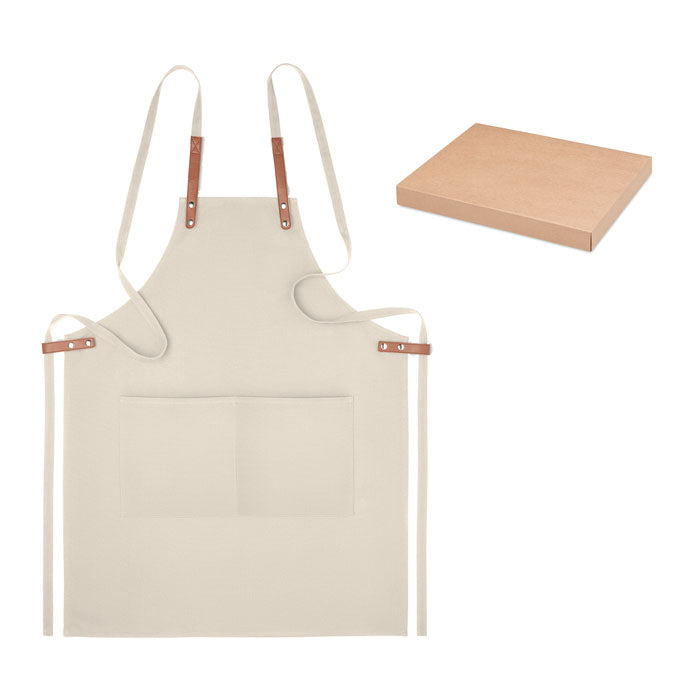Branded Organic cotton apron 340 gr/m²
