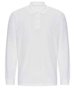 Pro RTX Pro Long Sleeve Piqué Polo Shirt White