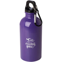 Oregon 400 ml RCS certified single wall stainless steel water bottle with carabiner