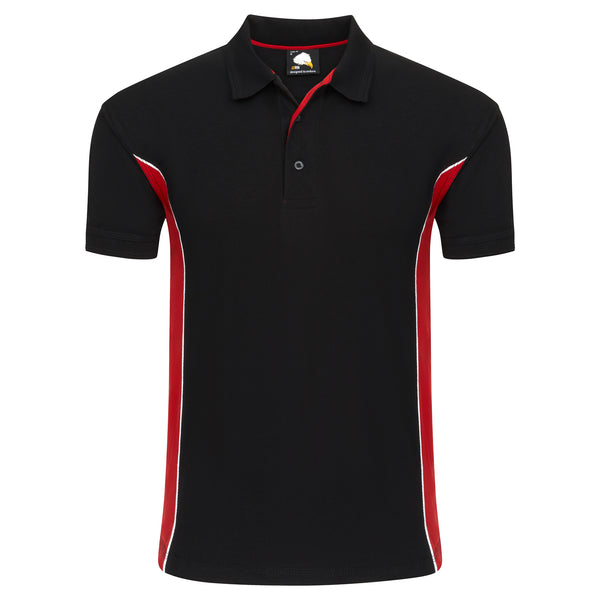 Orn Silverswift Two Tone Poloshirt Black/Red