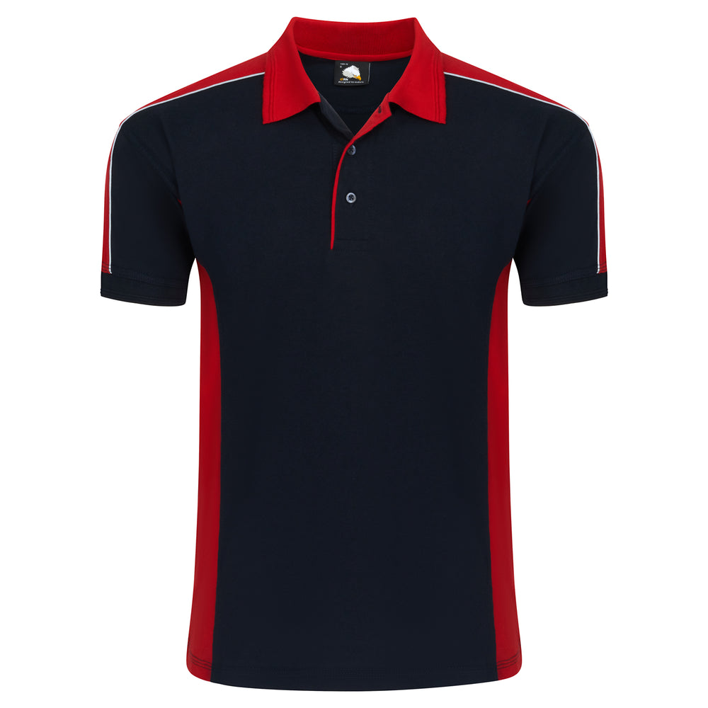 Orn Avocet Two Tone Poloshirt Black/Red