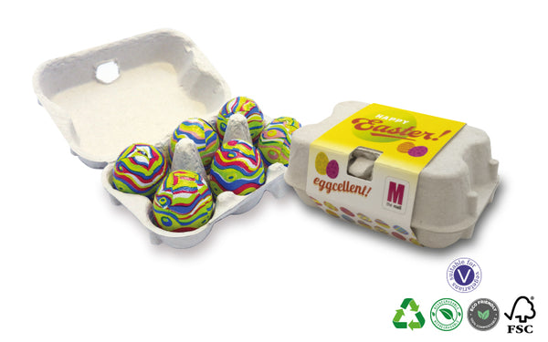 Miniature Egg Cartons with Chocolate Eggs