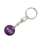 Branded Aluminium 12-sided GBP Trolley Coin On Trigger Clip + Split Ring