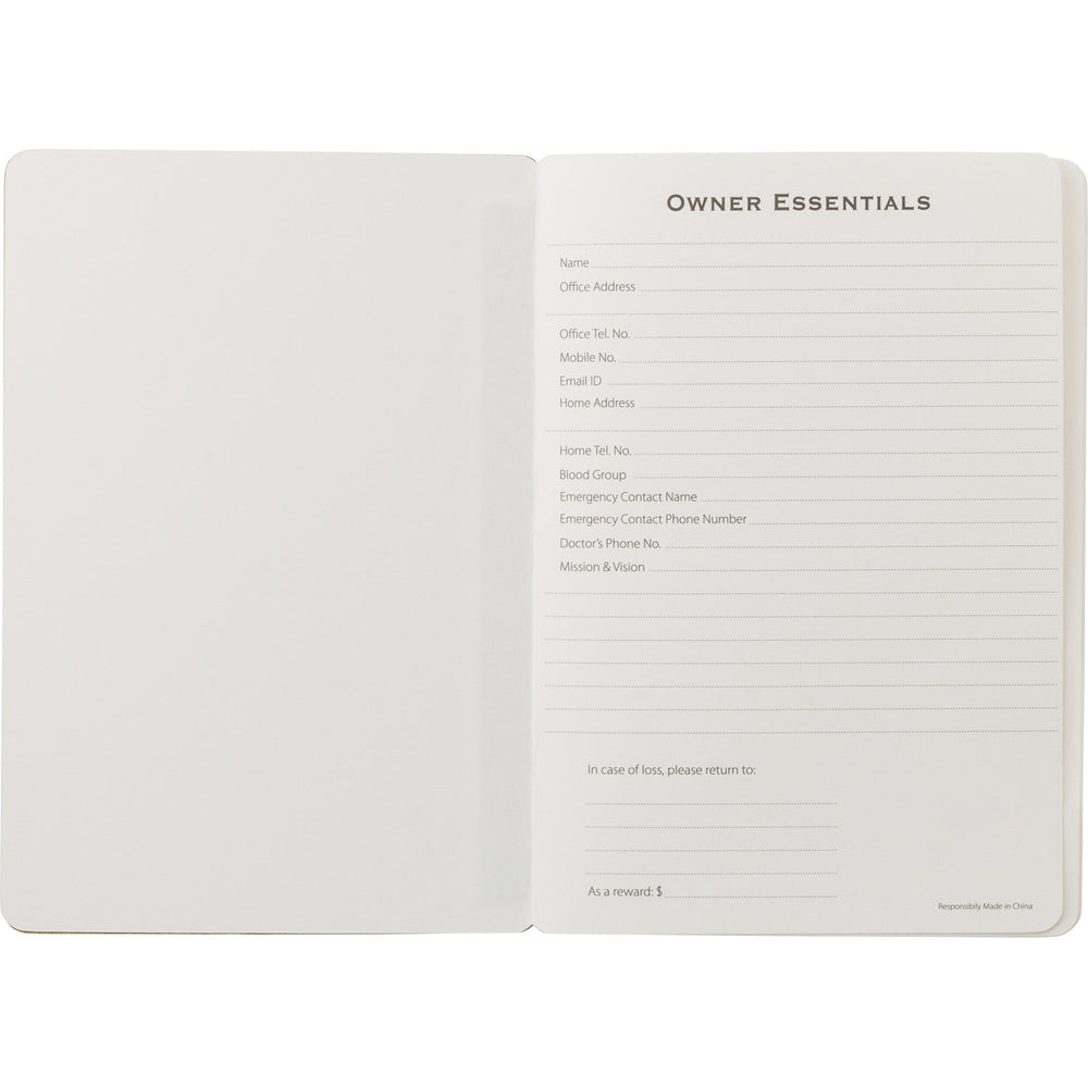 Branded Freshborough Bamboo covered notebook
