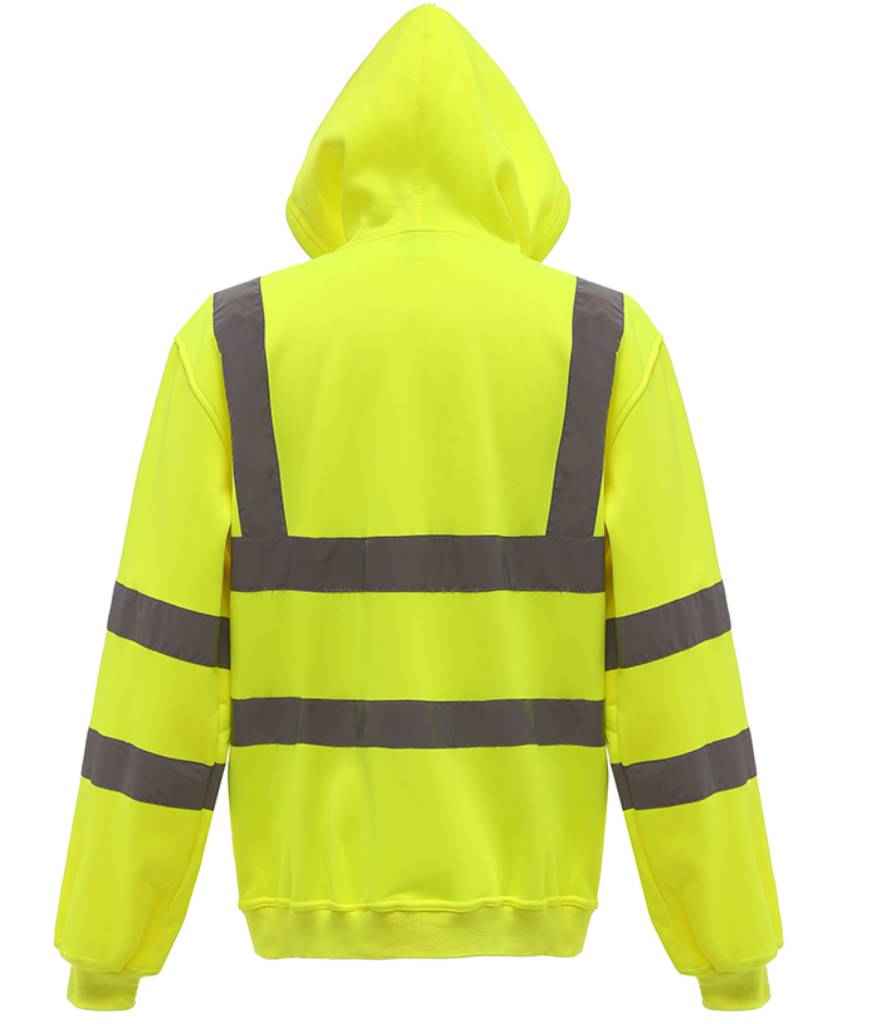 Yoko Hi-Vis Zip Hoodie Yellow