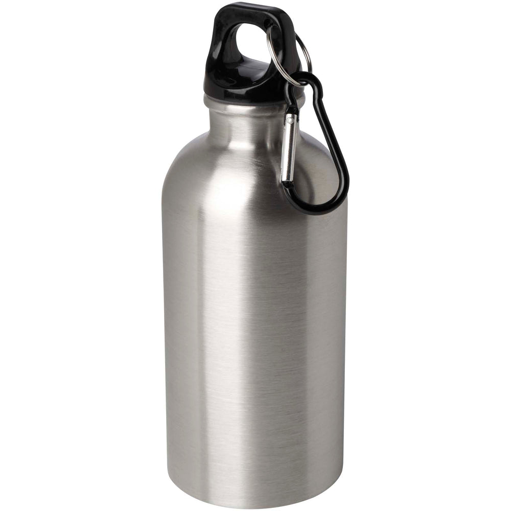Oregon 400 ml RCS certified single wall stainless steel water bottle with carabiner