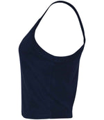 Bella Ladies Micro Rib Spaghetti Strap Tank Top Solid Navy Blend