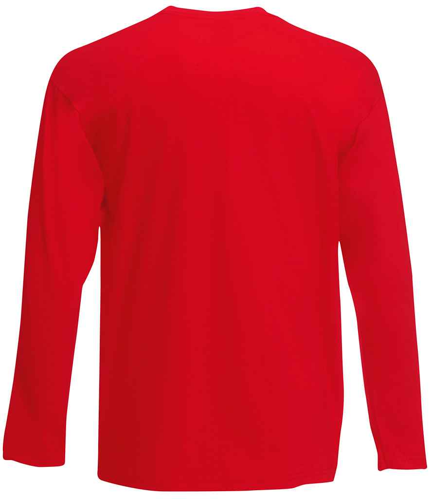 Fruit of the Loom Long Sleeve Value T-Shirt Red