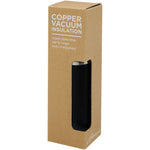 Branded Hulan 540 ml copper vacuum insulated stainless steel bottle with bamboo lid